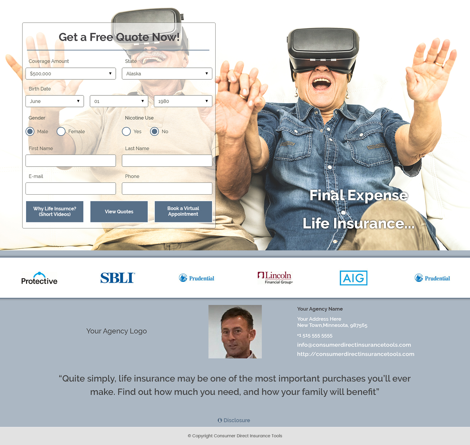 FEX Landing Page Virtual Reality